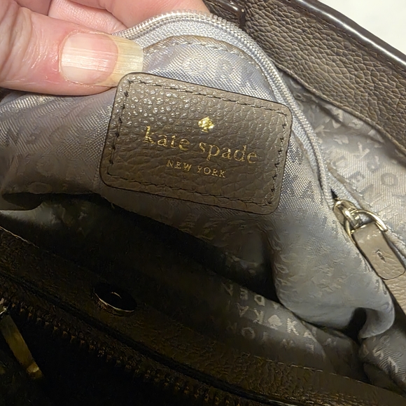 Kate Spade Gray Leather Tote Bag - Picture 7 of 8